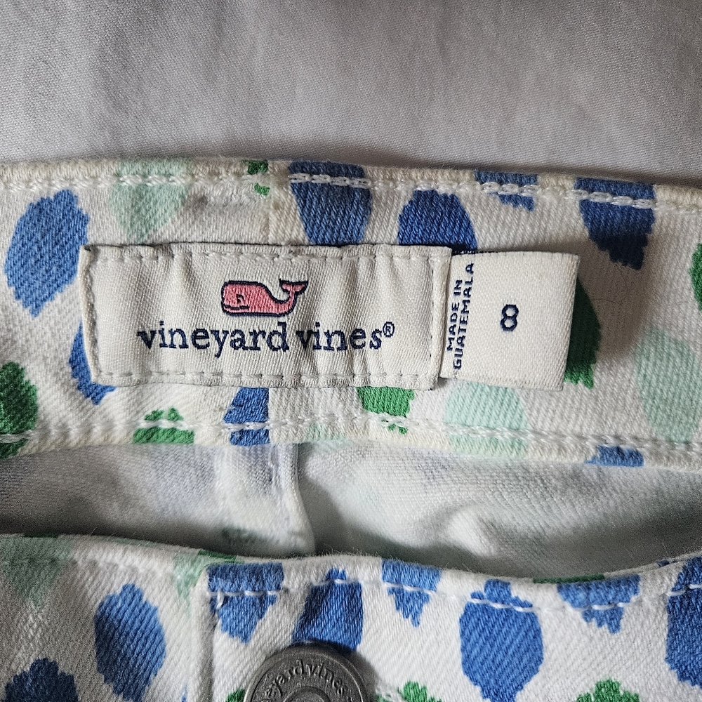 VINEYARD VINES Ikat Dot Print Denim Jeans | SZ 8 - Picture 6 of 11